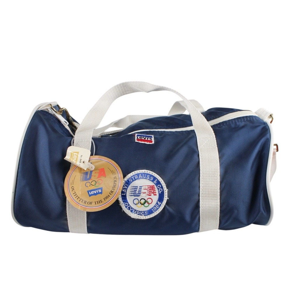 Vintage Levi's 1984 USA Olympics Duffle Bag Navy Red White Gym NWT